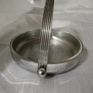 Art Deco Duplex Chrome & Glass Jelly Dish by Chase